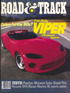 ROAD & TRACK 1989 APR - VIPER, McLAREN PONTIAC GP